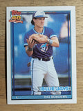 1991 Topps #49B Pat Borders COR/0 steals at Kinston in '86