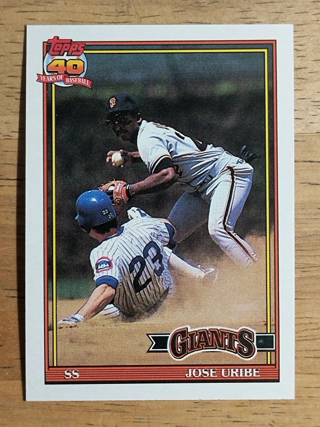 1991 Topps #158 Jose Uribe