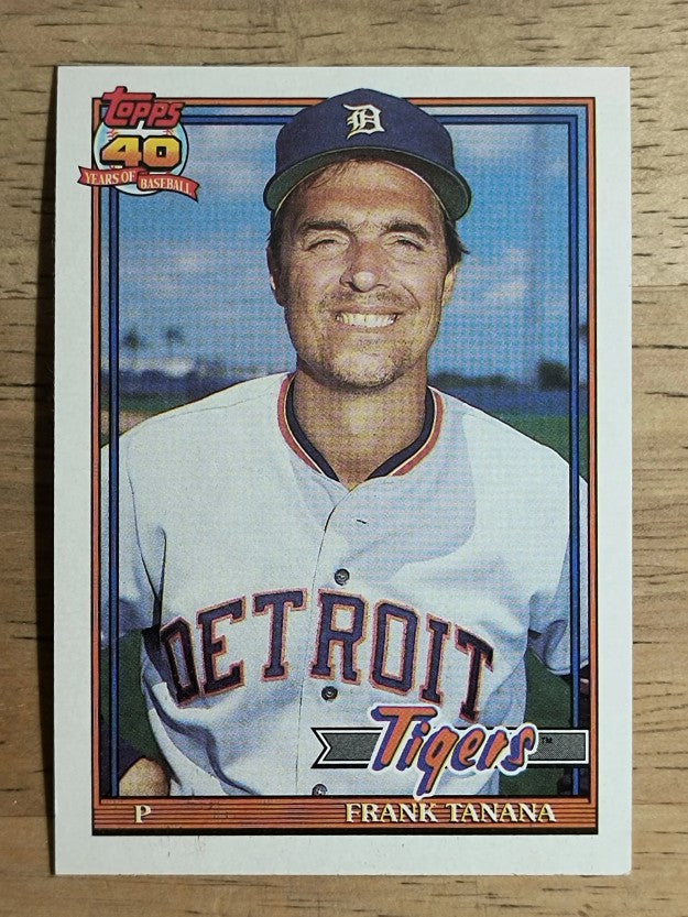 1991 Topps #236A Frank Tanana ERR/Tied for lead with 269 K's in '75