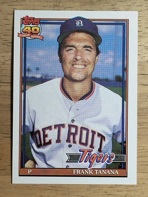 1991 Topps #236B Frank Tanana COR/Led league with 269 K's in '75