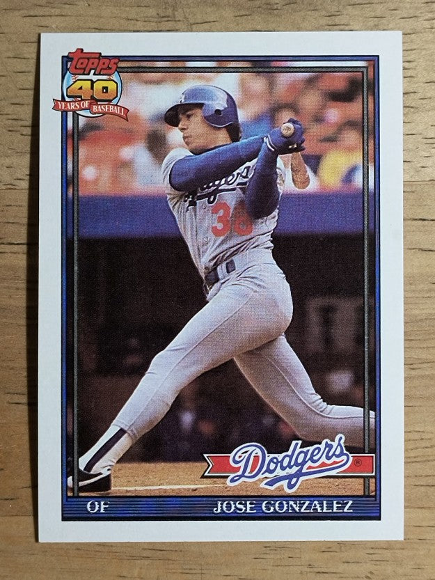 1991 Topps #279B Jose Gonzalez COR