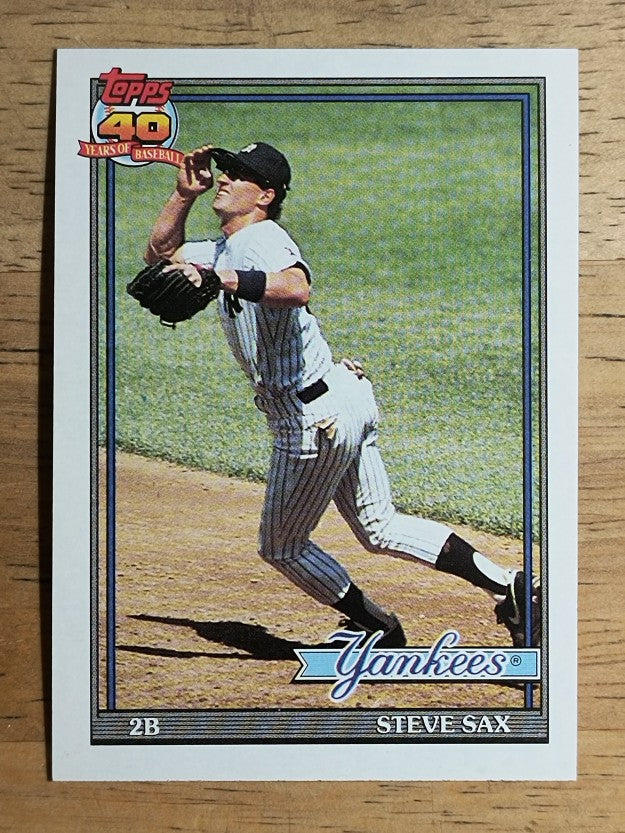 1991 Topps #290 Steve Sax
