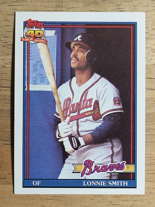 1991 Topps #306B Lonnie Smith COR/135 games in '90