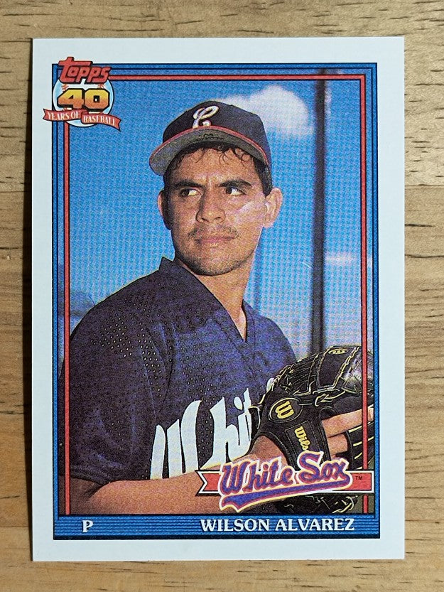 1991 Topps #378B Wilson Alvarez COR/with 1990 Birmingham stat lines omitted
