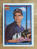 1991 Topps #378B Wilson Alvarez COR/with 1990 Birmingham stat lines omitted