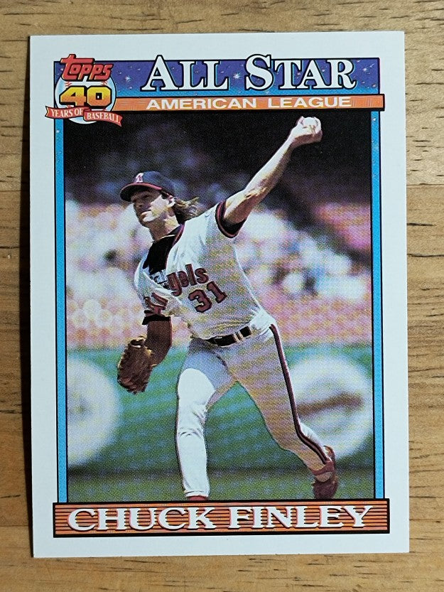 1991 Topps #395 Chuck Finley AS