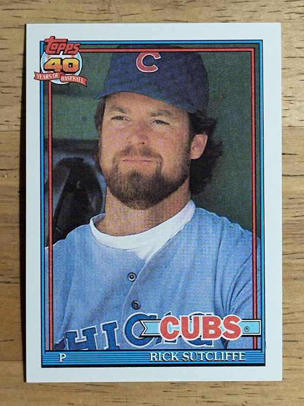 1991 Topps #415 Rick Sutcliffe