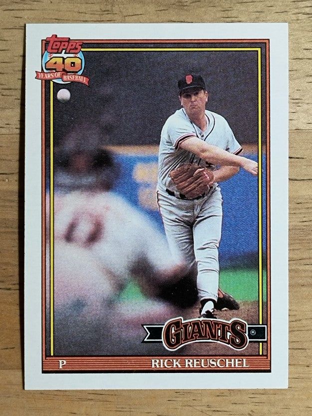 1991 Topps #422 Rick Reuschel