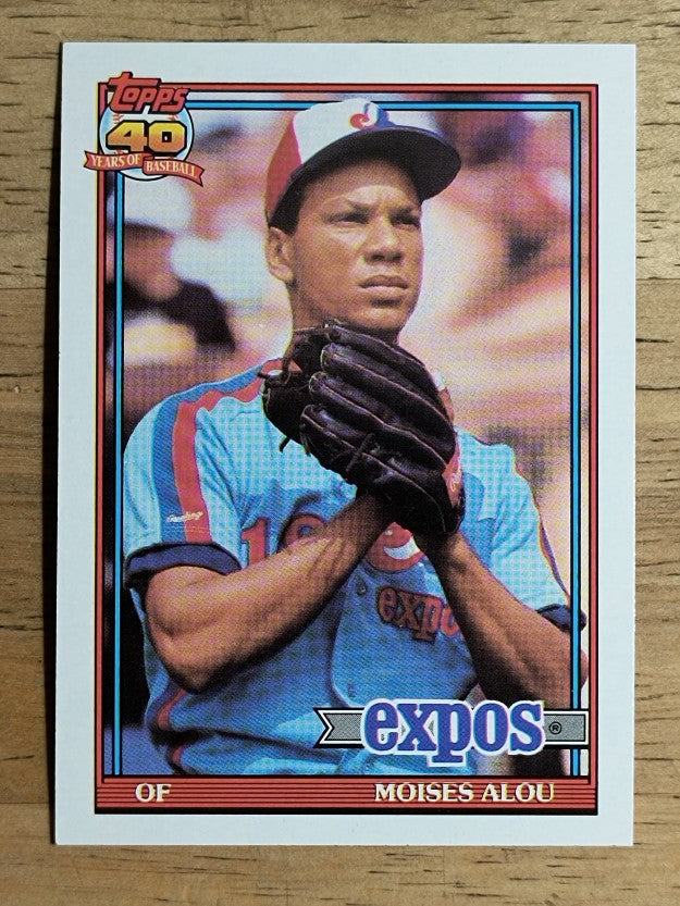 1991 Topps #526B Moises Alou COR/0 runs in 2 games for 1990 Pirates