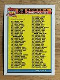 1991 Topps #527B Checklist 4 COR/105 Kevin McReynolds and 719 Keith Miller