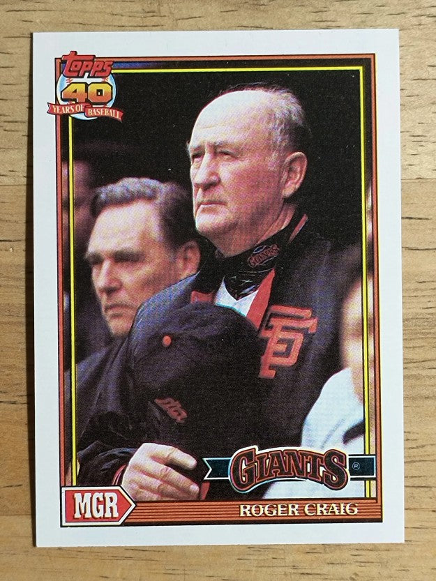 1991 Topps #579 Roger Craig MG