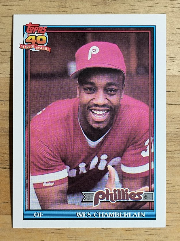 1991 Topps #603B Wes Chamberlain COR RC