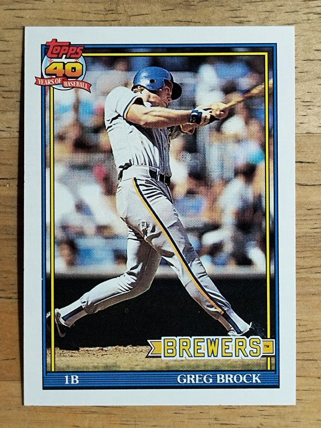 1991 Topps #663 Greg Brock