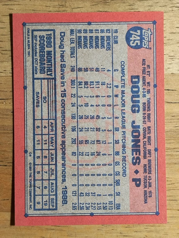 1991 Topps #745 Doug Jones