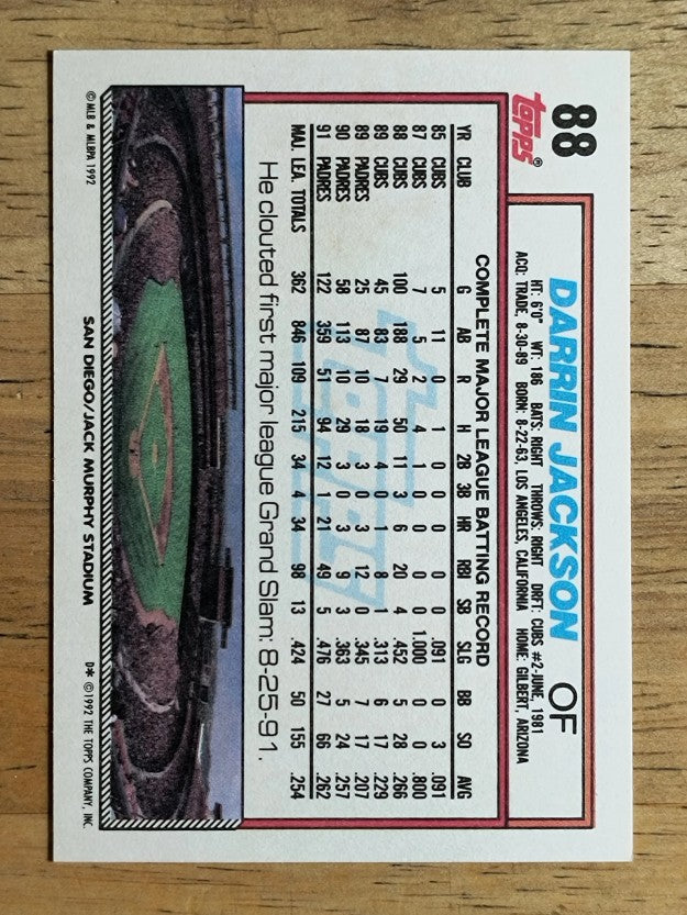 1992 Topps #88 Darrin Jackson