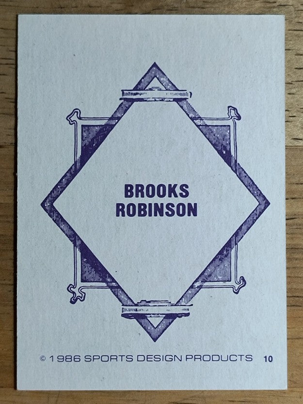 1986 Sports Design J.D. McCarthy #10 Brooks Robinson