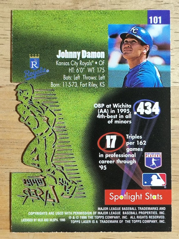 1996 Topps Laser #101 Johnny Damon