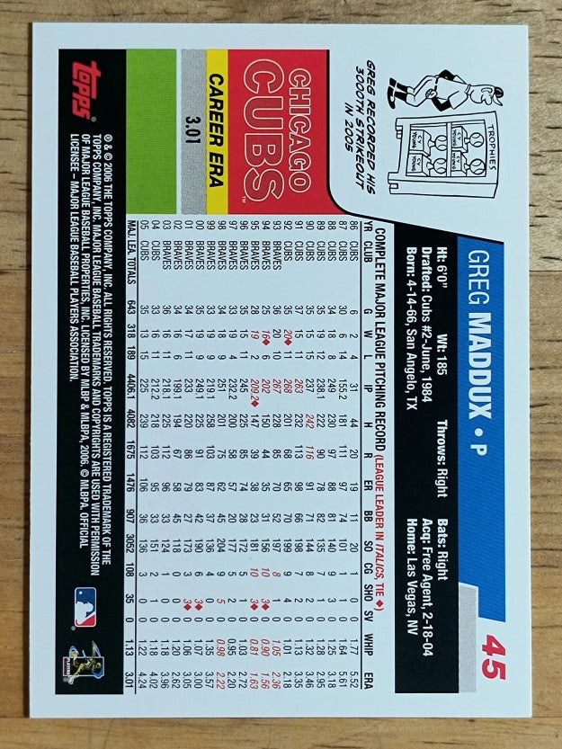 2006 Topps Opening Day #45 Greg Maddux