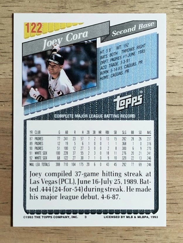 1993 Topps #122 Joey Cora