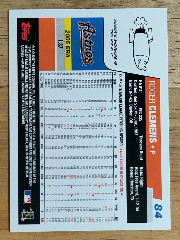 2006 Topps Opening Day #84 Roger Clemens