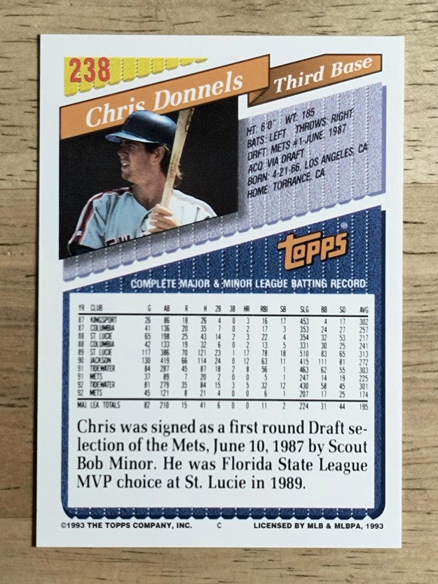 1993 Topps #238 Chris Donnels