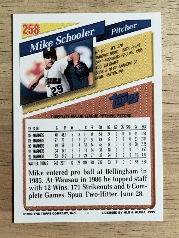 1993 Topps #258 Mike Schooler