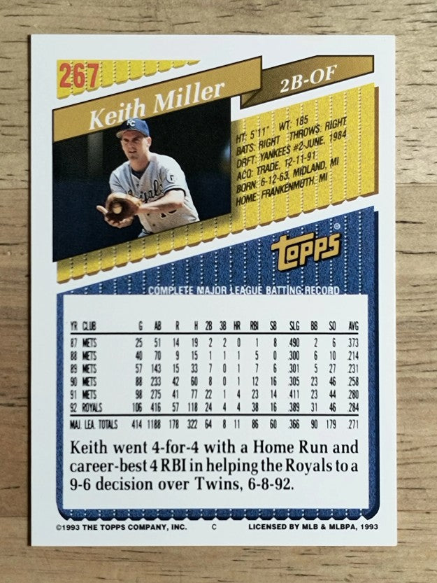 1993 Topps #267 Keith Miller