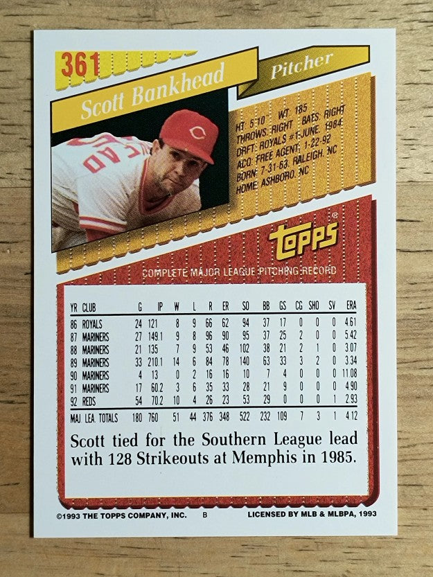 1993 Topps #361 Scott Bankhead
