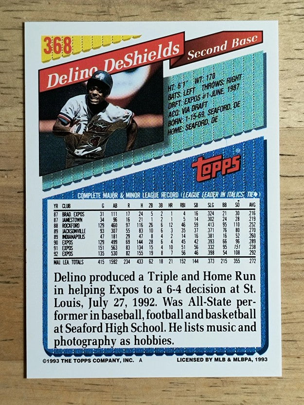 1993 Topps #368 Delino DeShields