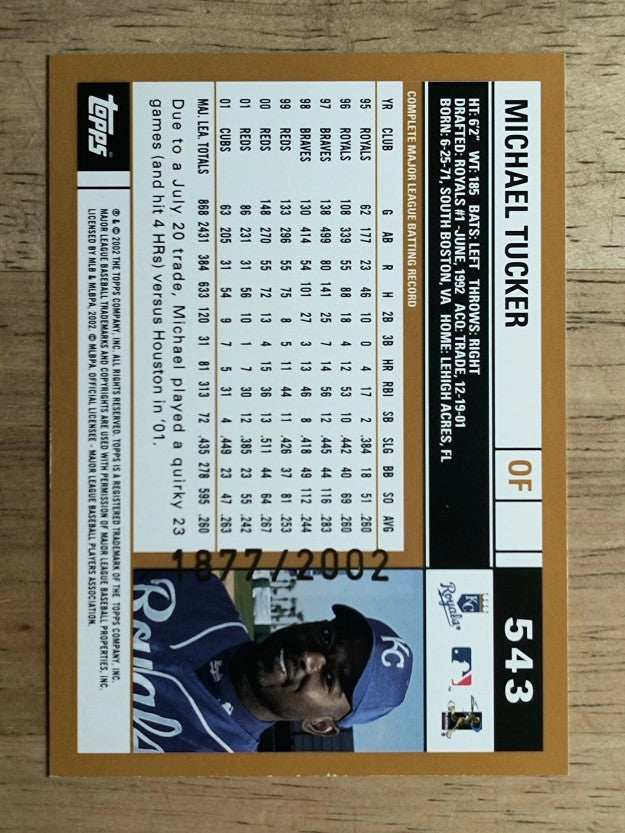 2002 Topps Gold #543 Michael Tucker