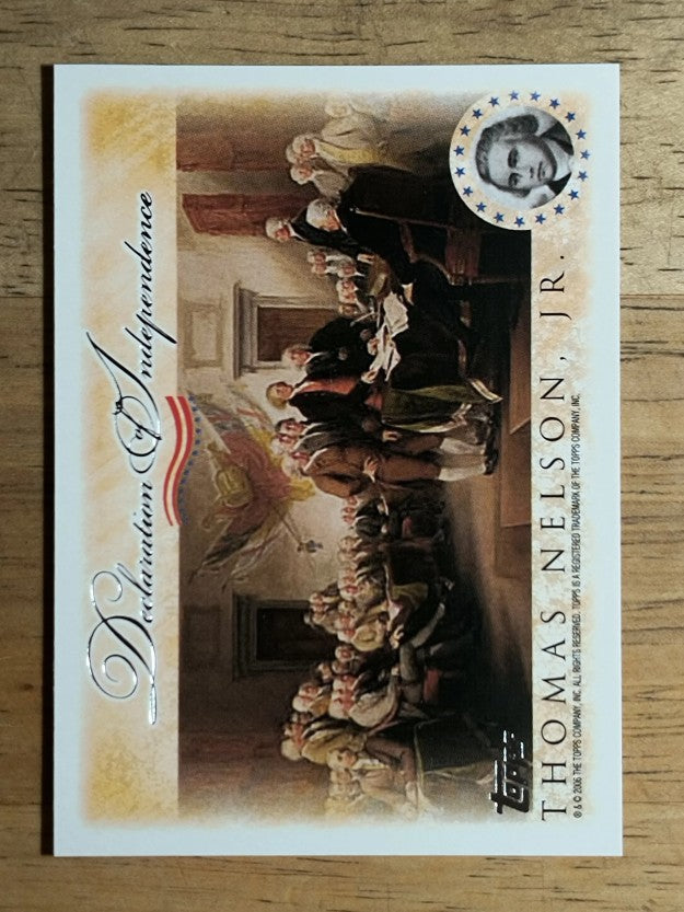 2006 Topps Declaration of Independence #TN Thomas Nelson Jr.