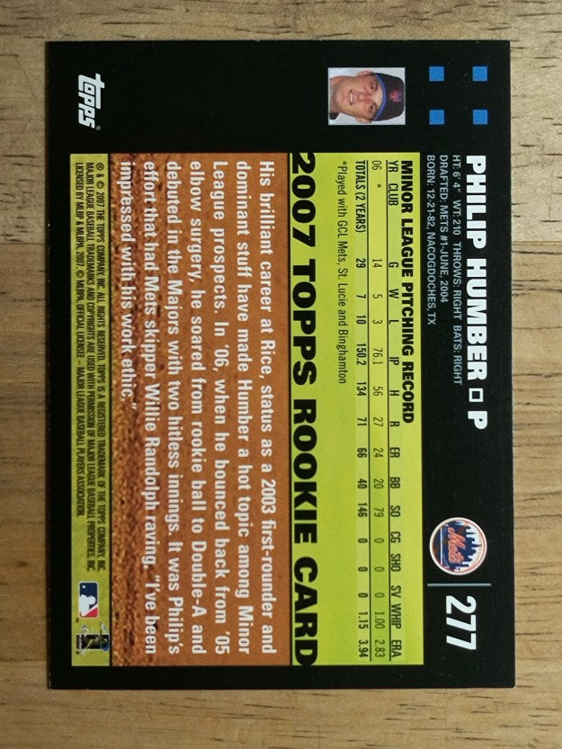 2007 Topps #277 Philip Humber