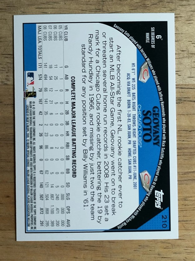2009 Topps #210a Geovany Soto