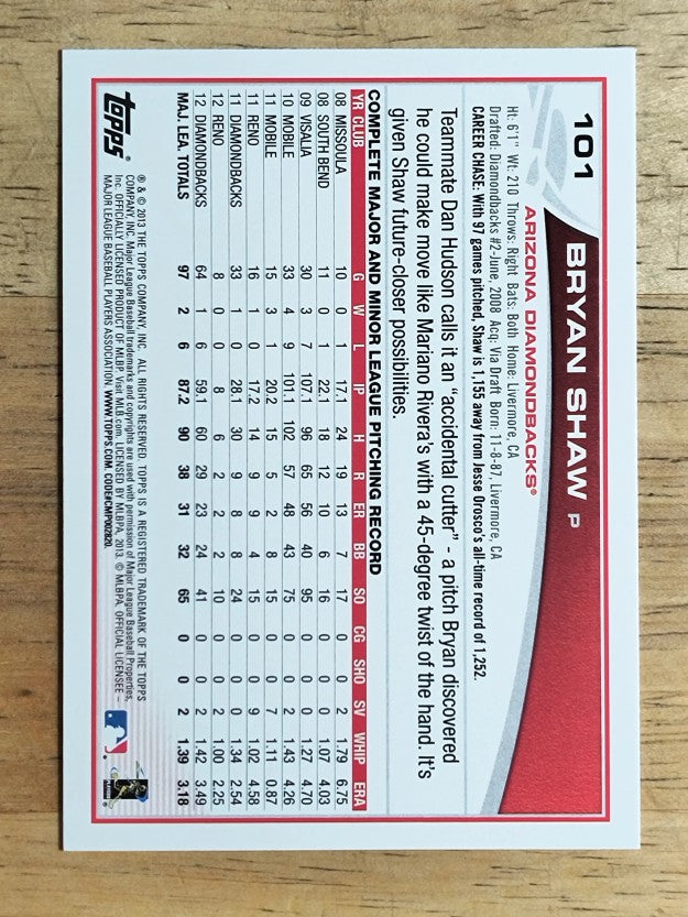 2013 Topps #101 Bryan Shaw
