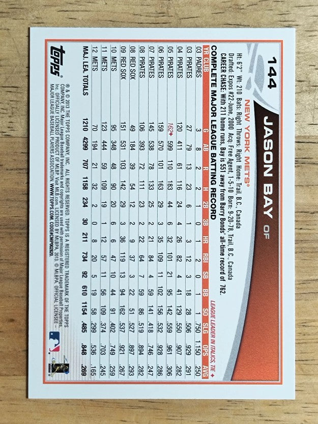 2013 Topps #144 Jason Bay