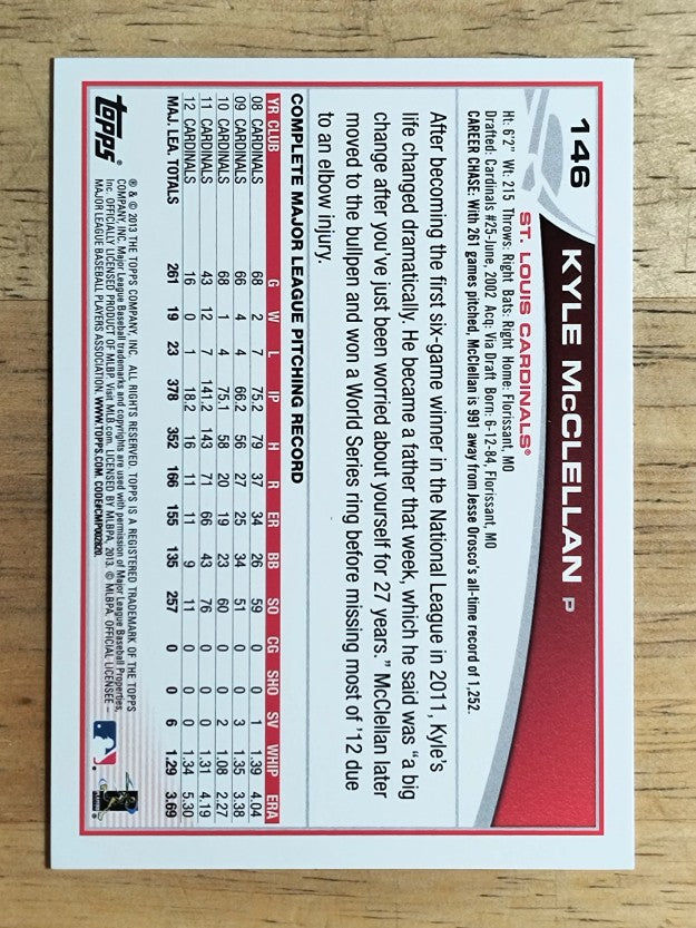 2013 Topps #146 Kyle McClellan