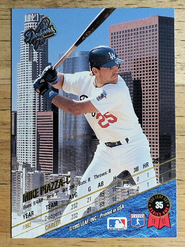 1993 Leaf #35 Mike Piazza