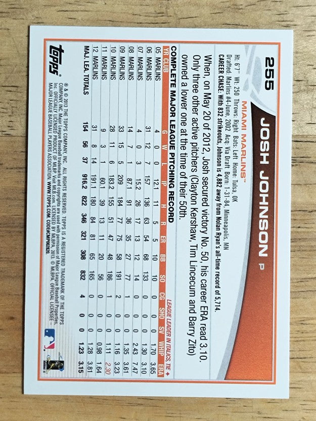 2013 Topps #255 Josh Johnson
