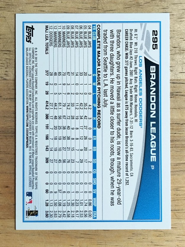 2013 Topps #295 Brandon League