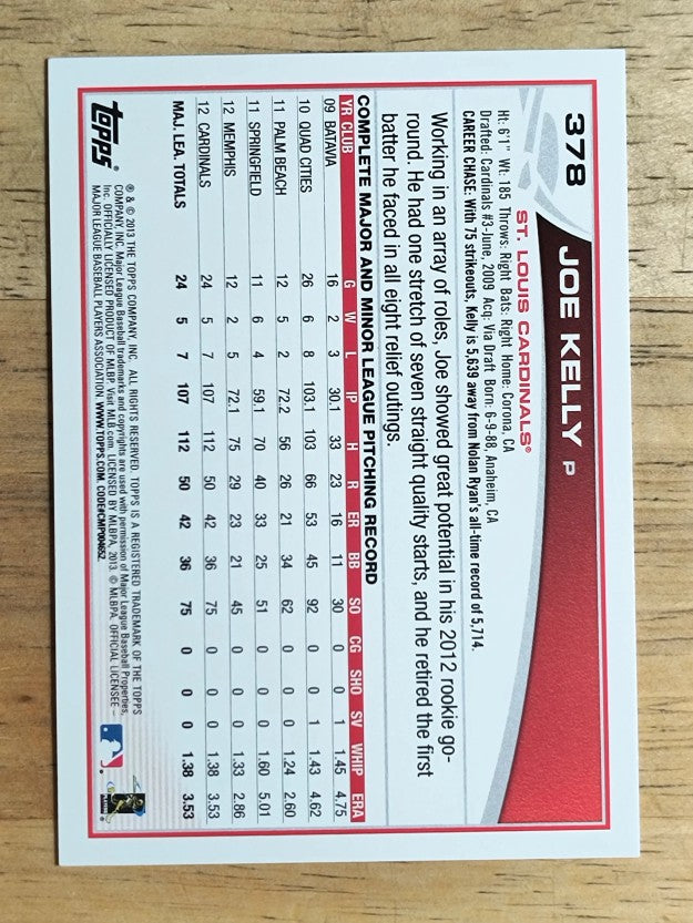 2013 Topps #378 Joe Kelly