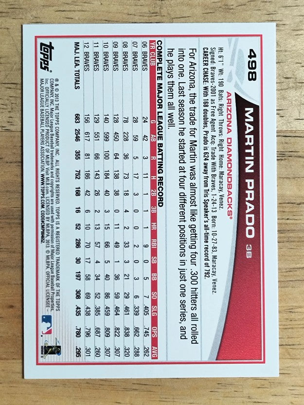 2013 Topps #498 Martin Prado