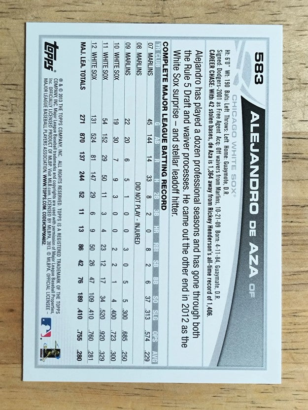 2013 Topps #583 Alejandro De Aza