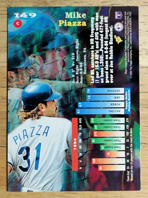 1995 Stadium Club #149 Mike Piazza