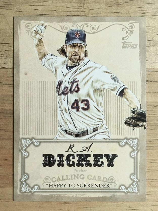 2013 Topps Calling Cards #CC9 R.A. Dickey