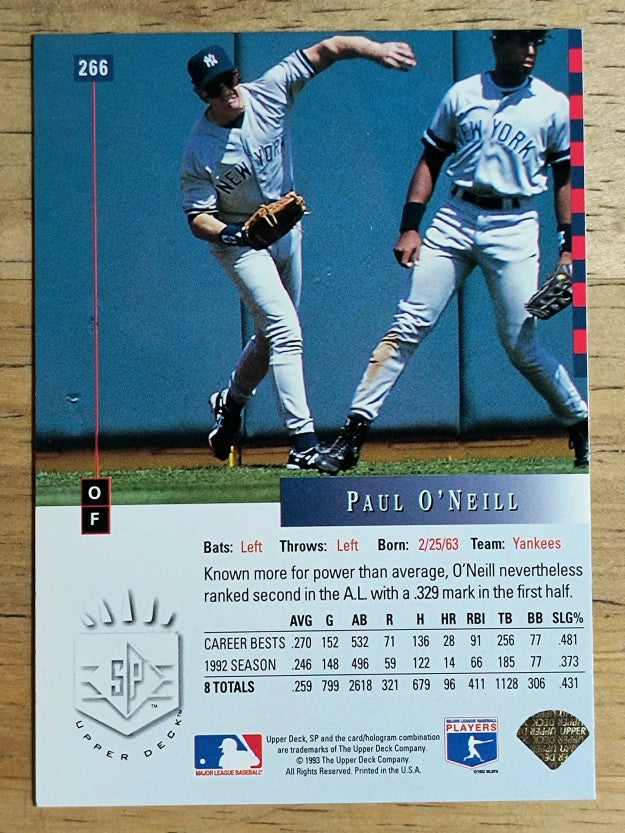 1993 SP #266 Paul O'Neill