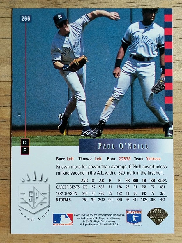 1993 SP #266 Paul O'Neill