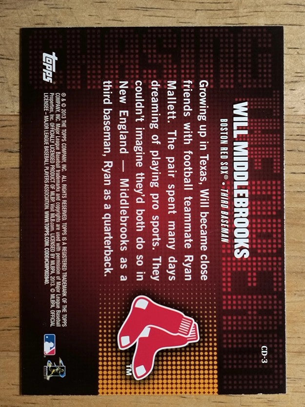 2013 Topps Chasing the Dream #CD3 Will Middlebrooks