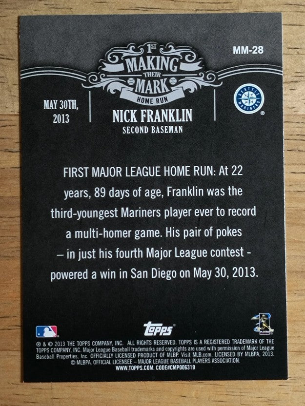 2013 Topps Making Their Mark #MM28 Nick Franklin