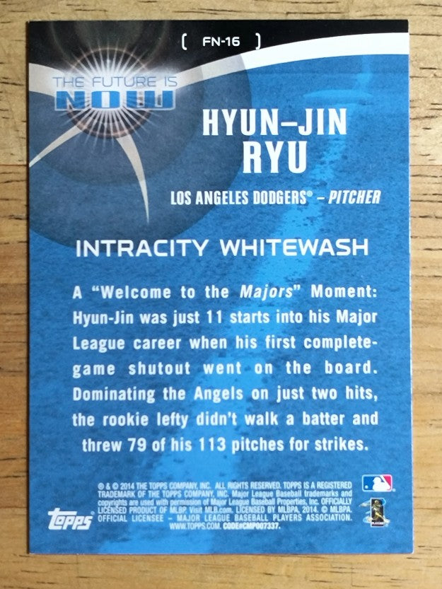 2014 Topps The Future is Now #FN16 Hyun-Jin Ryu