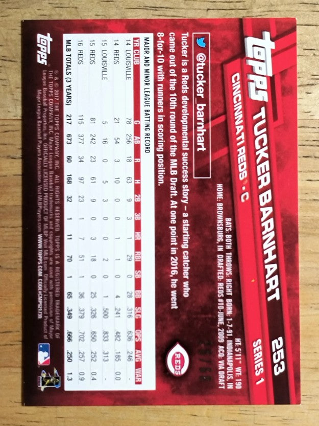 2017 Topps Black #253 Tucker Barnhart